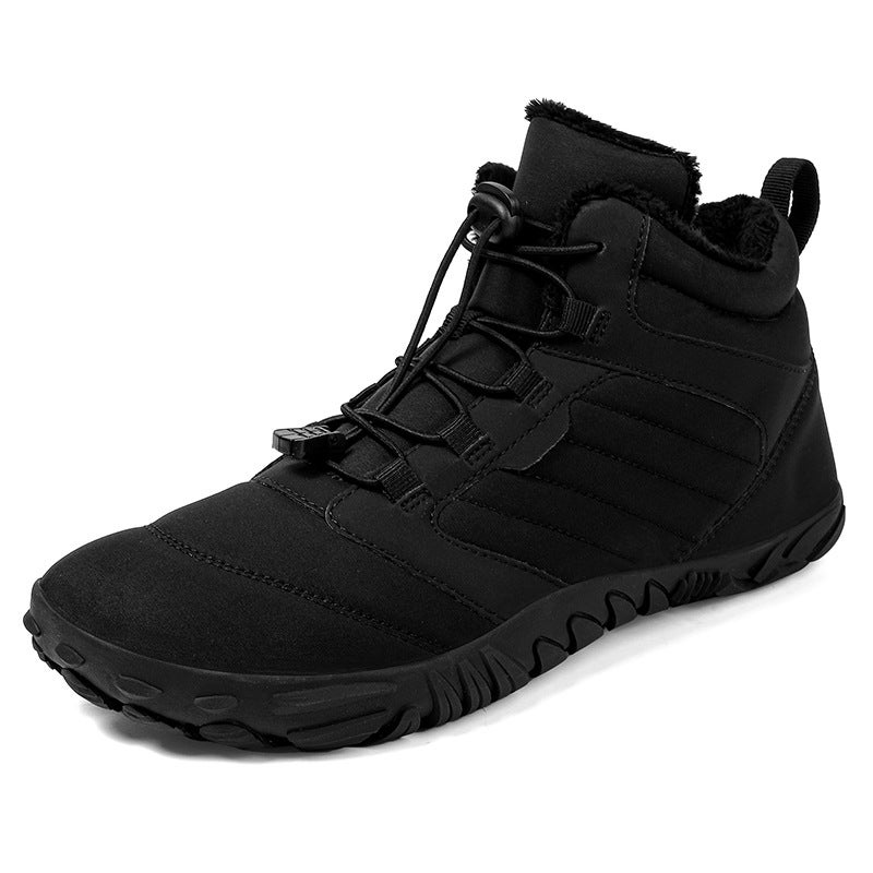 Plus Size Cotton Shoes Winter New Five-Finger Snow Boots Men'S Outdoor Hiking Shoes Men'S Fleece-Lined Warm Shoes - Image 5